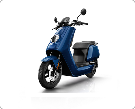 blue scooter